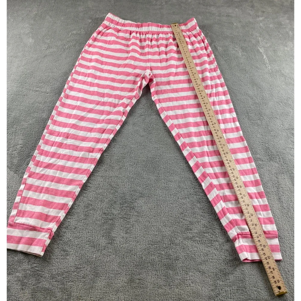Care Bears Kids‎ Pajama Pants Pink White Striped Cotton Lounge Bottoms Large L/G